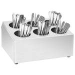 ZNTS Cutlery Holder 6 Grids Square Stainless Steel 51230