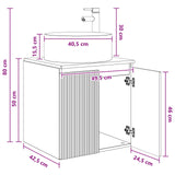 Wall-mounted Sink Vanity Sonoma Oak 49.5 x 44.5 x 65.5 cm 890464