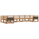 Outdoor Sofa Set 7 pcs Natural Solid Acacia Wood 3382857
