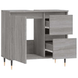 Bathroom Cabinet Grey Sonoma 65x33x60 cm Engineered Wood 831602