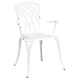 Garden Dining Set 5 pcs White Aluminium 3334678