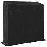 Firewood Rack with Rain Cover 200x60x200 cm Galvanised Steel 4104957