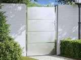 Garden Gate with Lock Silver 96 x 200 cm Stainless Steel 3402589