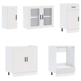 ZNTS 8 Piece Kitchen Cabinet Set Kalmar White Engineered Wood 3314811