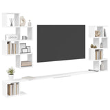 Wall-Mounted TV Shelf White 180 x 15 x 94 cm Engineered Wood 8012292