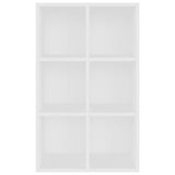 800342 Book Cabinet/Sideboard White 66x30x98 cm Engineered Wood