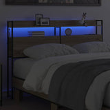 Headboard with Shelf Sonoma oak 120 cm Engineered wood 859686