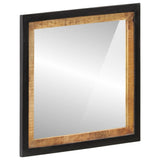 Bathroom Mirror 55x1x60 cm Glass and Solid Wood Mango 358575