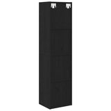 Book Cabinet Black Oak 143 x 30 x 36 cm Engineered Wood 862409