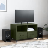TV Cabinet Olive Green 68x39x43.5 cm Steel 846702