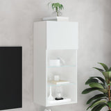 TV Cabinet with LED Lights White 40.5x30x90 cm 837043
