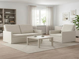 Sofa Set 2 pcs Cream Velvet 3433198