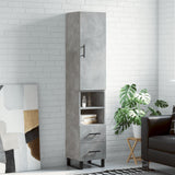 Highboard Concrete Grey 34.5x34x180 cm Engineered Wood 3198941