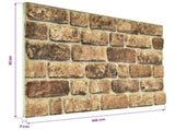 Wall Panels 10 pcs Dark Sand 100 x 50 cm EPS Foam 332926