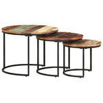 Nesting Tables 3 pcs Solid Reclaimed Wood 338003