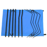 Camping Beds 2 pcs 180x60x19 cm Oxford Fabric and Steel Blue 312483