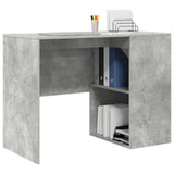 Desk with Shelf Concrete Grey 102 x 50 x 75 cm Engineered Wood 869541