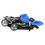 Tandem Stroller Steel Blue and Black 10112