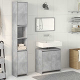 3 Piece Bathroom Furniture Set Concrete Grey Engineered Wood 3324853
