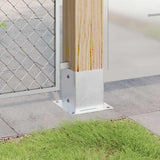 Post Bases Square 12 pcs Silver 101x101 mm Galvanised Steel 42000013