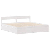 Bed Frame without Mattress White 120x190 cm Small Double Solid Wood Pine 3307141