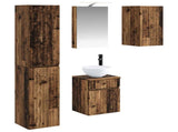Bathroom Cabinet Set 5 pcs Old Wood 40 x 10.5 x 60.5 cm 3407341