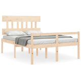 Senior Bed without Mattress 140x190 cm Solid Wood 3195396