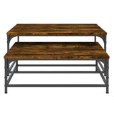 Nesting Coffee Tables 2 pcs Smoked Oak Engineered Wood 832820
