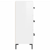 Sideboard High Gloss White 34.5x34x90 cm Engineered Wood 828606