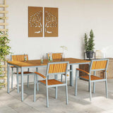 Garden Dining Set 5 pcs Grey Solid Acacia Wood 3284425