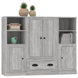 Highboards 3 pcs Grey Sonoma Engineered Wood 3185325