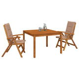 3-Piece Garden Dining Set 3 pcs Natural Solid Acacia Wood 3434611