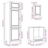 ZNTS 7 Piece Kitchen Cabinet Set Kalmar White Engineered Wood 3314781