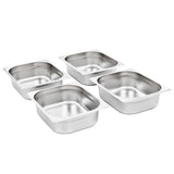 Gastronorm Containers 4 pcs GN 1/2 100 mm Stainless Steel 50888