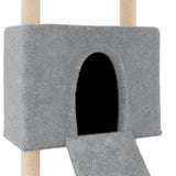 Cat Tree with Sisal Scratching Posts Light Grey 153 cm 171751