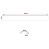 Window Sills 2 pcs Natural 140 x 15 x 2 cm Solid Beech Wood 42048133