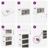 Stackable Storage Box with Wheels 3-Tier 75 L 64x39.5x110.5 cm 4012370