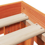 Bed Frame without Mattress Wax Brown 140x200 cm Solid Wood Pine 855357