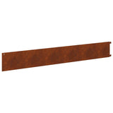 Lawn Edging 20 pcs 102 x 15 x 4 cm Steel Rusty 8008782