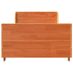ZNTS Bed Frame without Mattress Wax Brown 100x200 cm Solid Wood Pine 850775