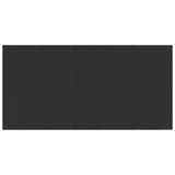 Garden Dining Table Black 200x100x74cm Steel and Tempered Glass 319280