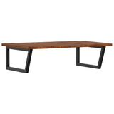 Basin Shelf Wall Mounted Steel and Solid Wood Oak 3302491