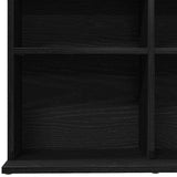 CD Cabinet Black Oak 100x23x89.5 cm Engineered Wood 862481