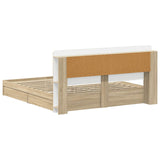 Bed Frame with Storage Sonoma Oak 180 x 200 cm Engineered Wood 3433688