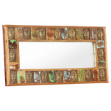 Mirror with Buddha Cladding 110x50 cm Solid Reclaimed Wood 321816