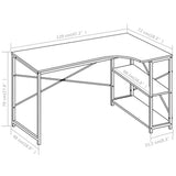 Computer Desk White 120x72x70 cm 20262