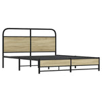 Bed Frame without Mattress 150x200 cm King Size Sonoma Oak Engineered Wood 4100430