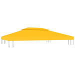 2-Tier Gazebo Top Cover 310 g/m² 4x3 m Yellow 312076