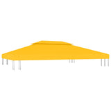 2-Tier Gazebo Top Cover 310 g/m² 4x3 m Yellow 312076