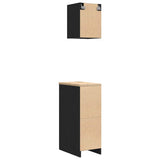 Garage Cabinets 2 pcs Black Engineered Wood 3328315